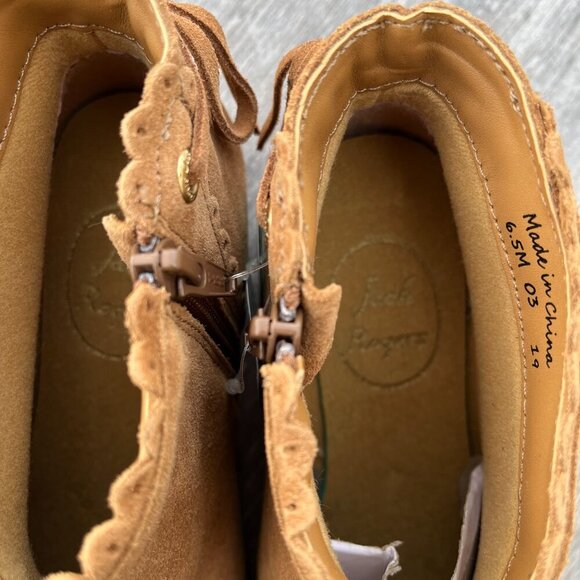 Jack Rogers NEW Women's Charlotte Suede Waterproof Ankle Bootie Tan Size 6.5 - Picture 4 of 7